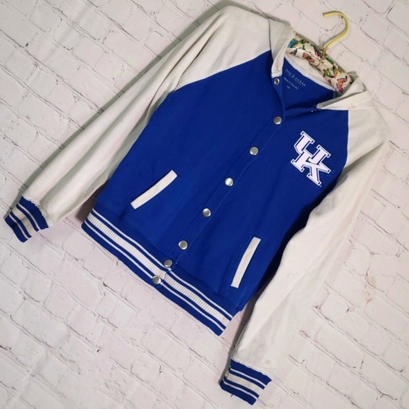5th & Ocean University of Kentucky Wildcats Cats Button Front Sweatshirt Sz 16 - Picture 2 of 16